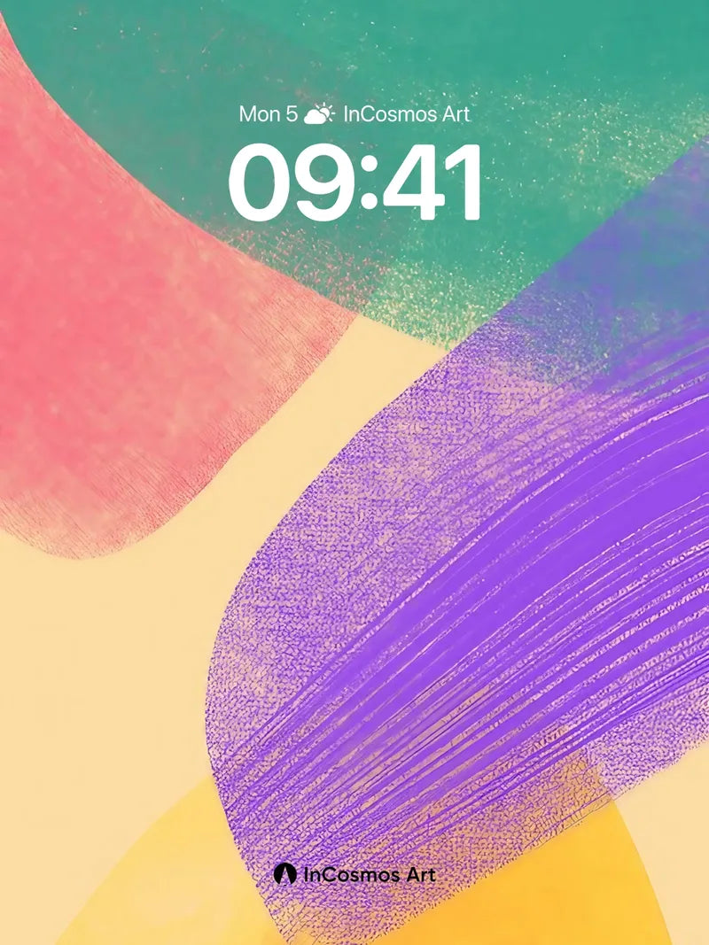 Luminous Stroke Wallpaper with Textured Hues