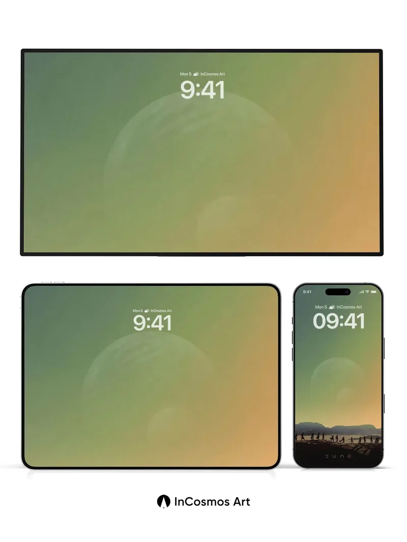 Silhouetted Journey Wallpaper with Cosmic Hues