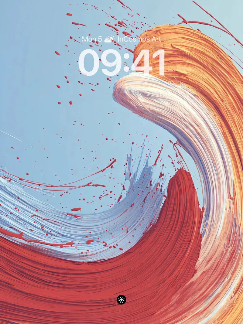 Fiery Wave Motion Abstract Wallpaper wallpaper for iPhone, iPad & Mac