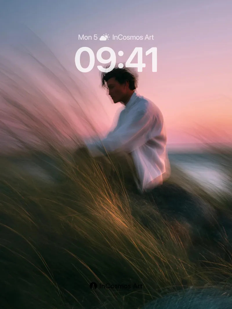 Whispering Grass Wallpaper with Motion Blur wallpaper for iPhone, iPad & Mac