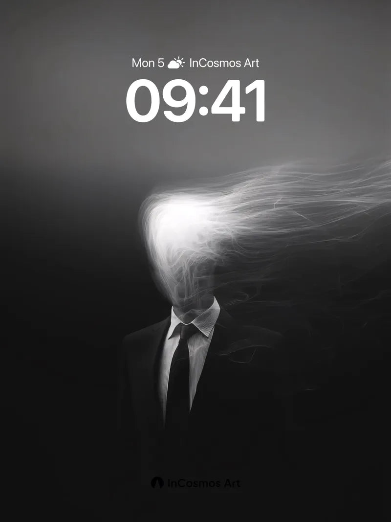 Soulless Smoke Wallpaper with Ethereal Head