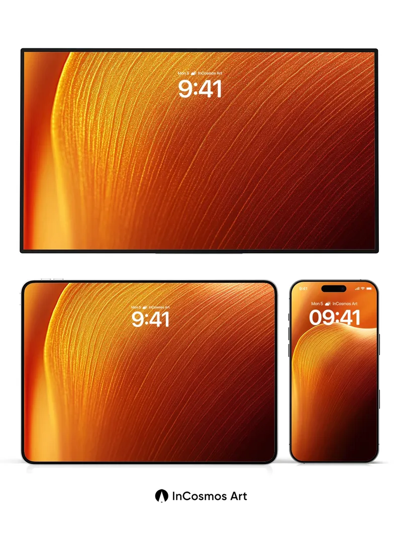 Golden Dune Wallpaper with Sunlit Striations