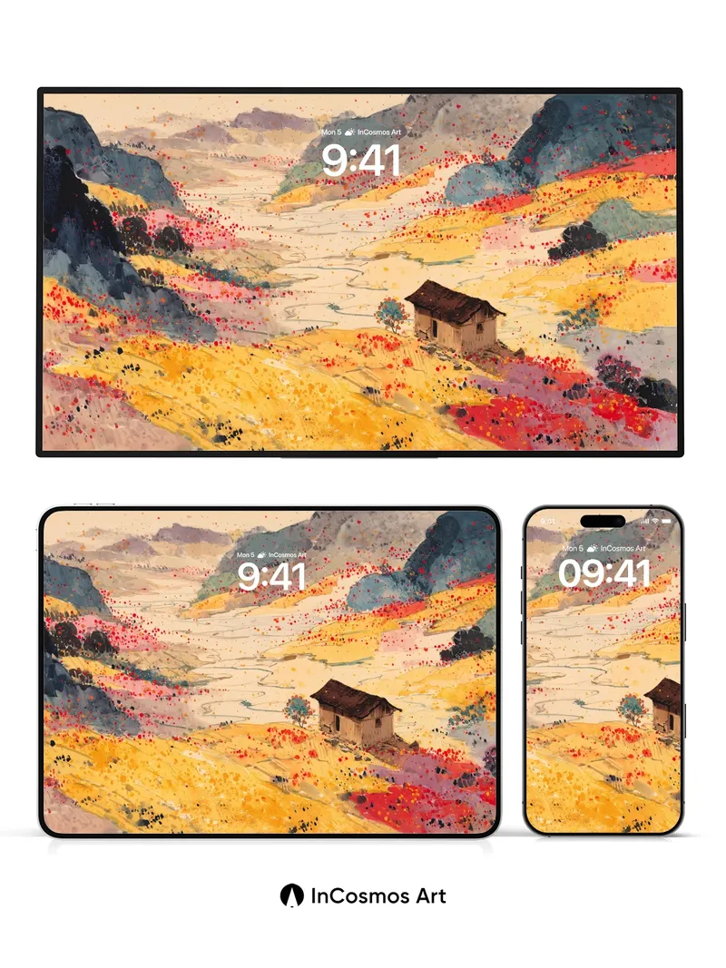 Autumn Hush Wallpaper with Mountain Whisper