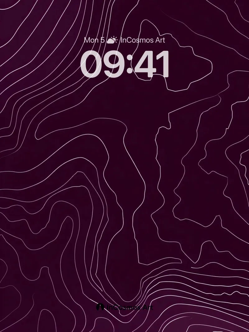 Velvet Topography Wallpaper with Ghost Lines