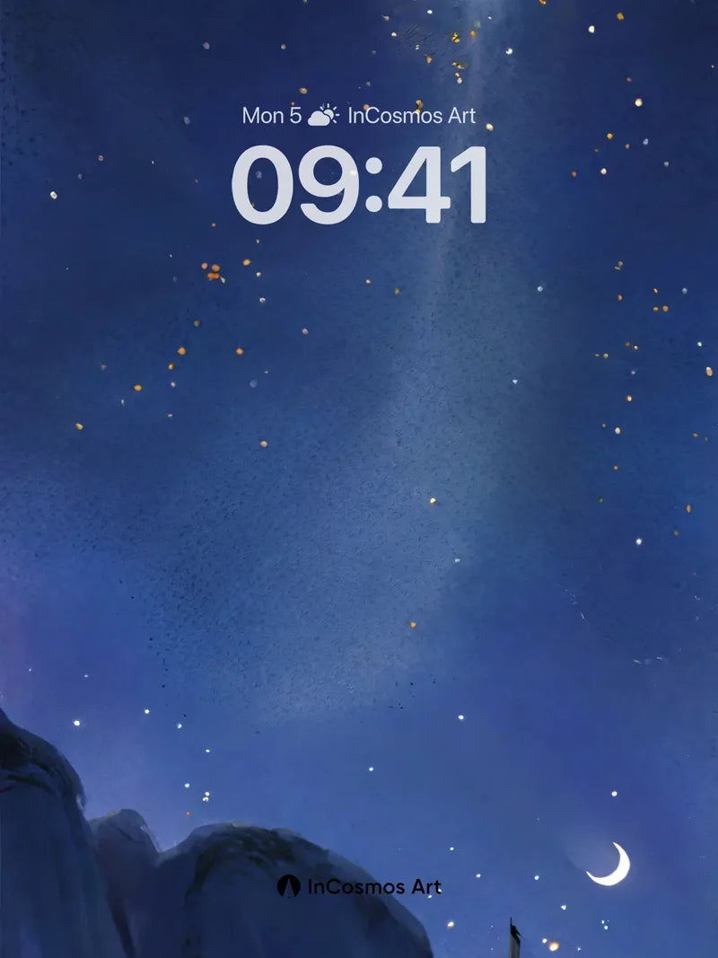 Serenity Moonlight Wallpaper with Celestial Drift