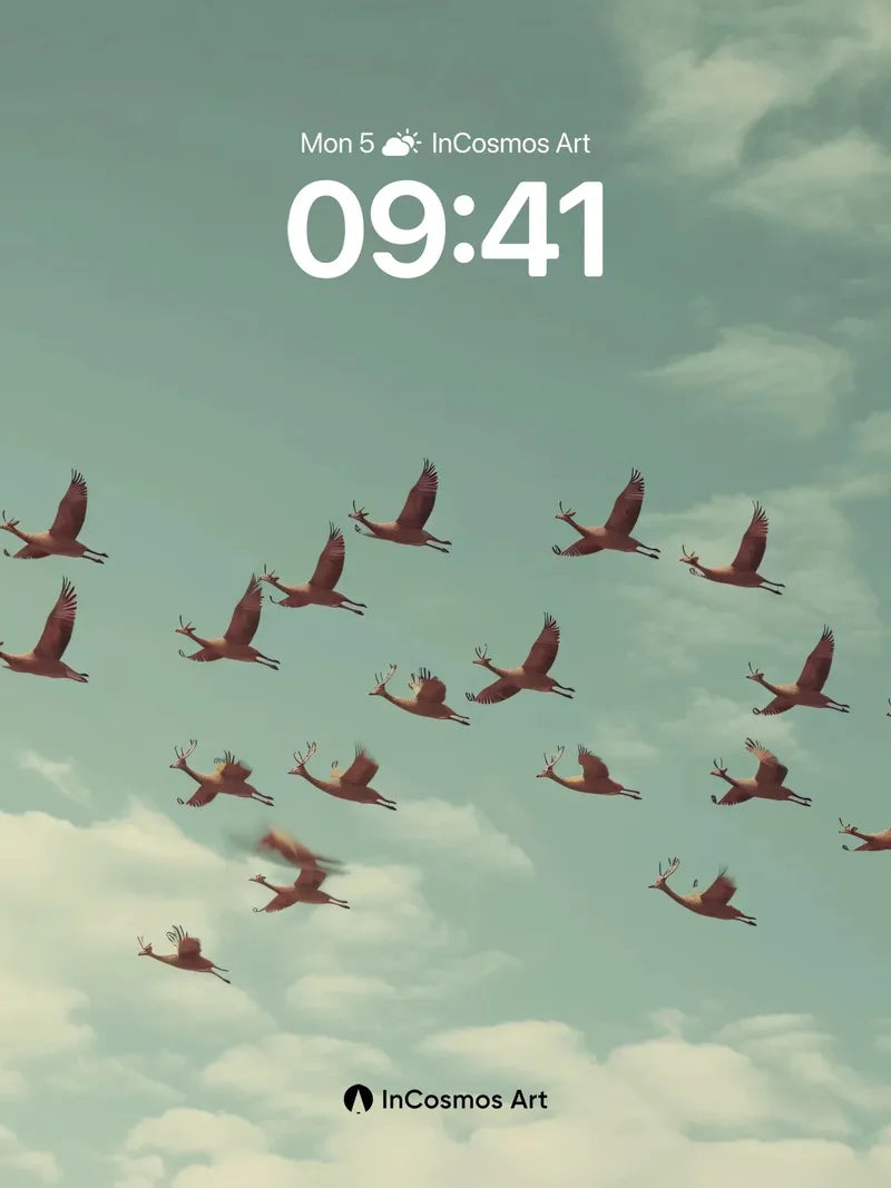 Serenity Flight Wallpaper with Crimson Wings wallpaper for iPhone, iPad & Mac
