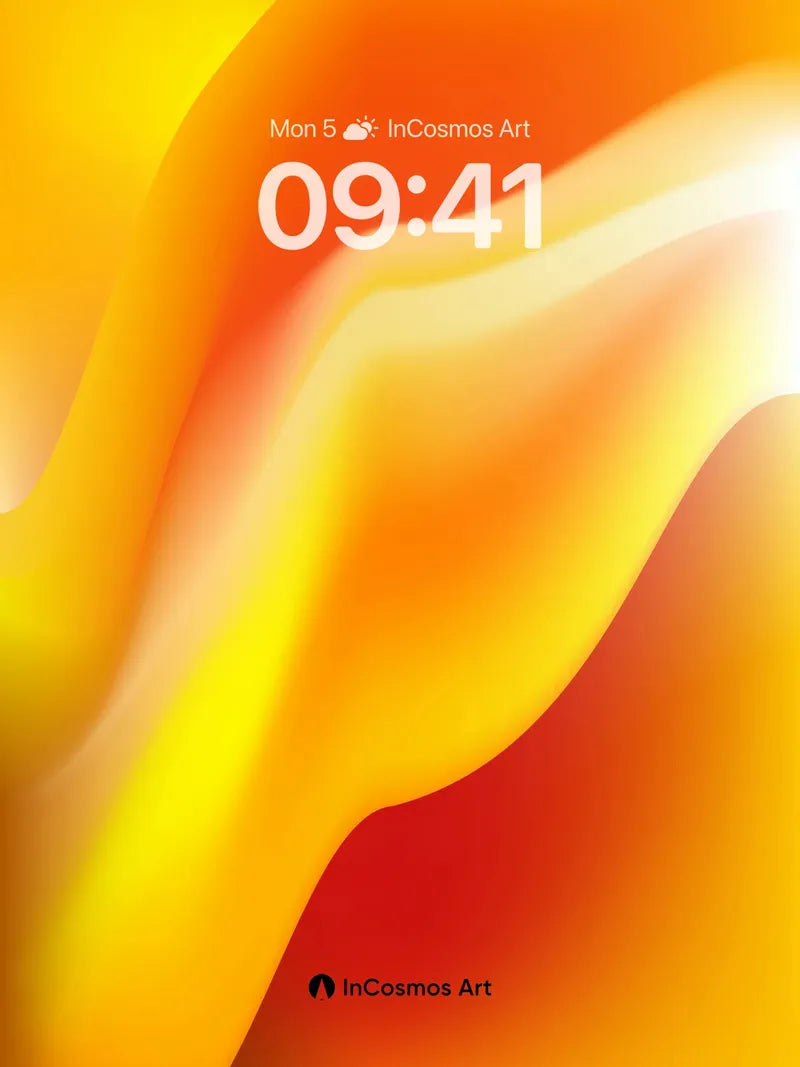 Golden Flame Wallpaper with Liquid Light