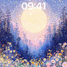 Luminous Meadow Wallpaper with Celestial Bloom wallpaper for iPhone, iPad & Mac