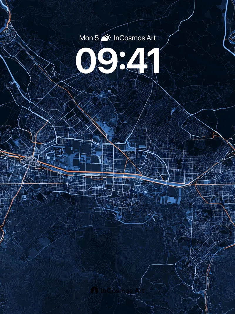 Neon Grid Wallpaper with Midnight Pulse