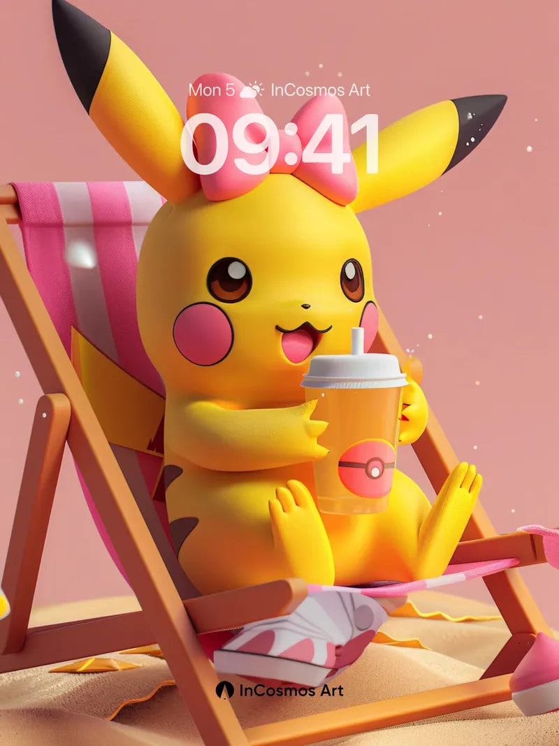 Playful Sunbeam Wallpaper with Poké-Cup Charm wallpaper for iPhone, iPad & Mac