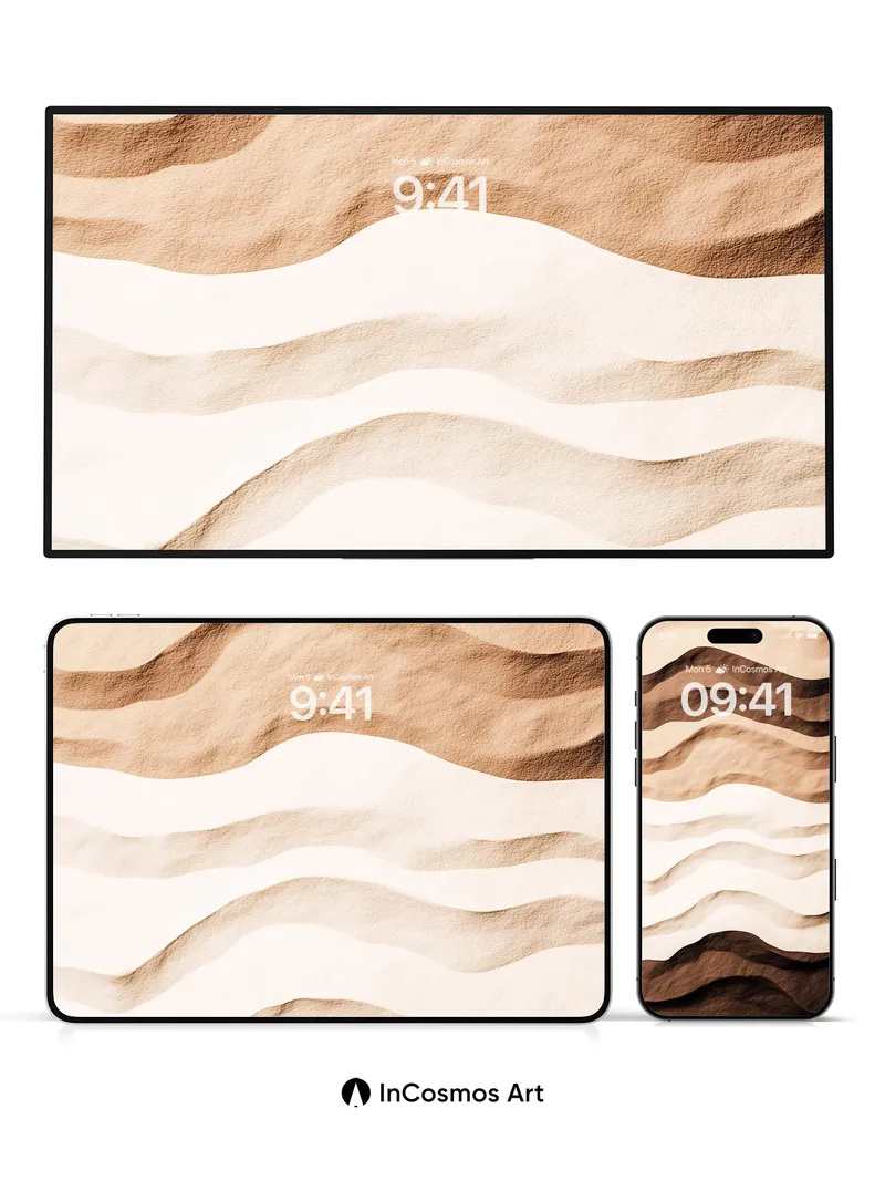 Sandy Mirage Wallpaper with Flowing Dunes