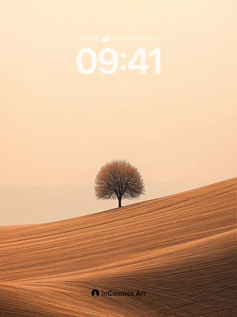 Serenity Ridge Wallpaper with Solitary Tree