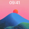 Serenity Summit Wallpaper with Textured Waves wallpaper for iPhone, iPad & Mac
