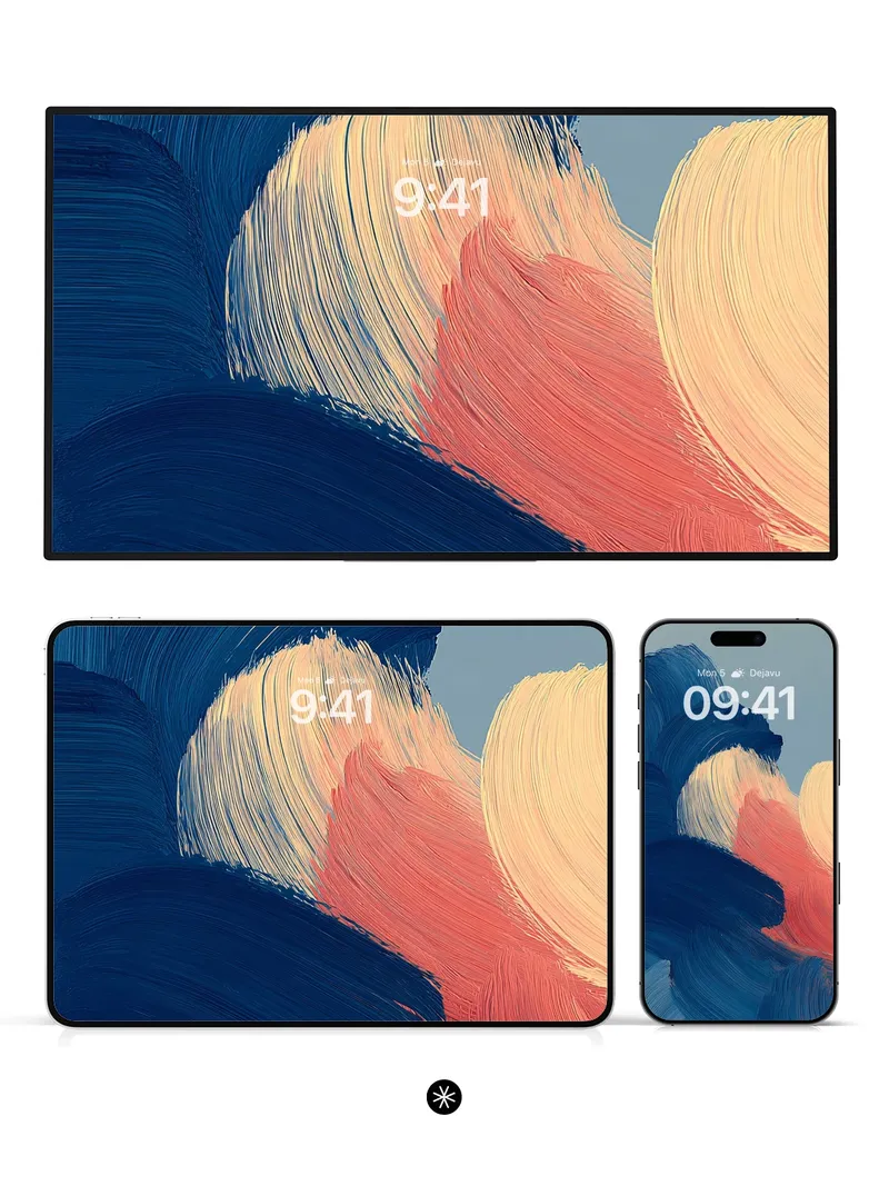 Fluid Brushstroke Harmony Wallpaper