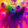 Neon Nightmare Wallpaper with Glowing Eyes wallpaper for iPhone, iPad & Mac
