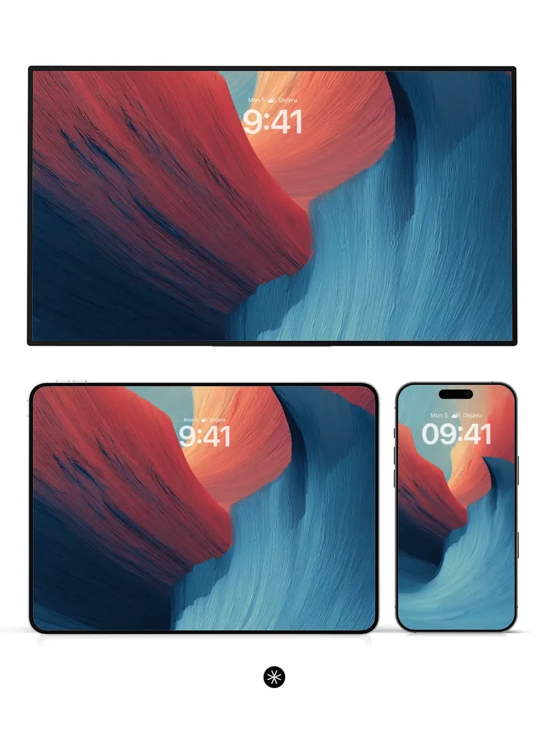 Crimson Wave Abstract Wallpaper