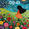 Whimsical Garden Wallpaper with Celestial Flight wallpaper for iPhone, iPad & Mac