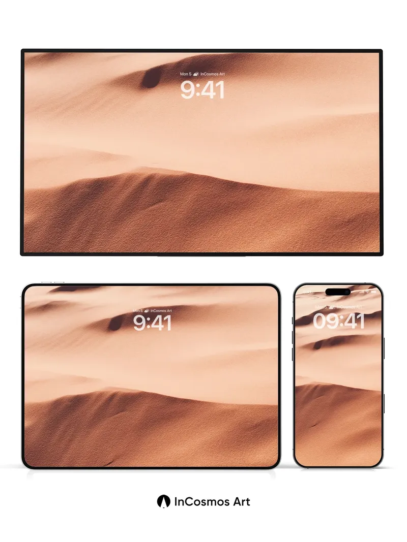 Serenity Dune Wallpaper with Golden Light