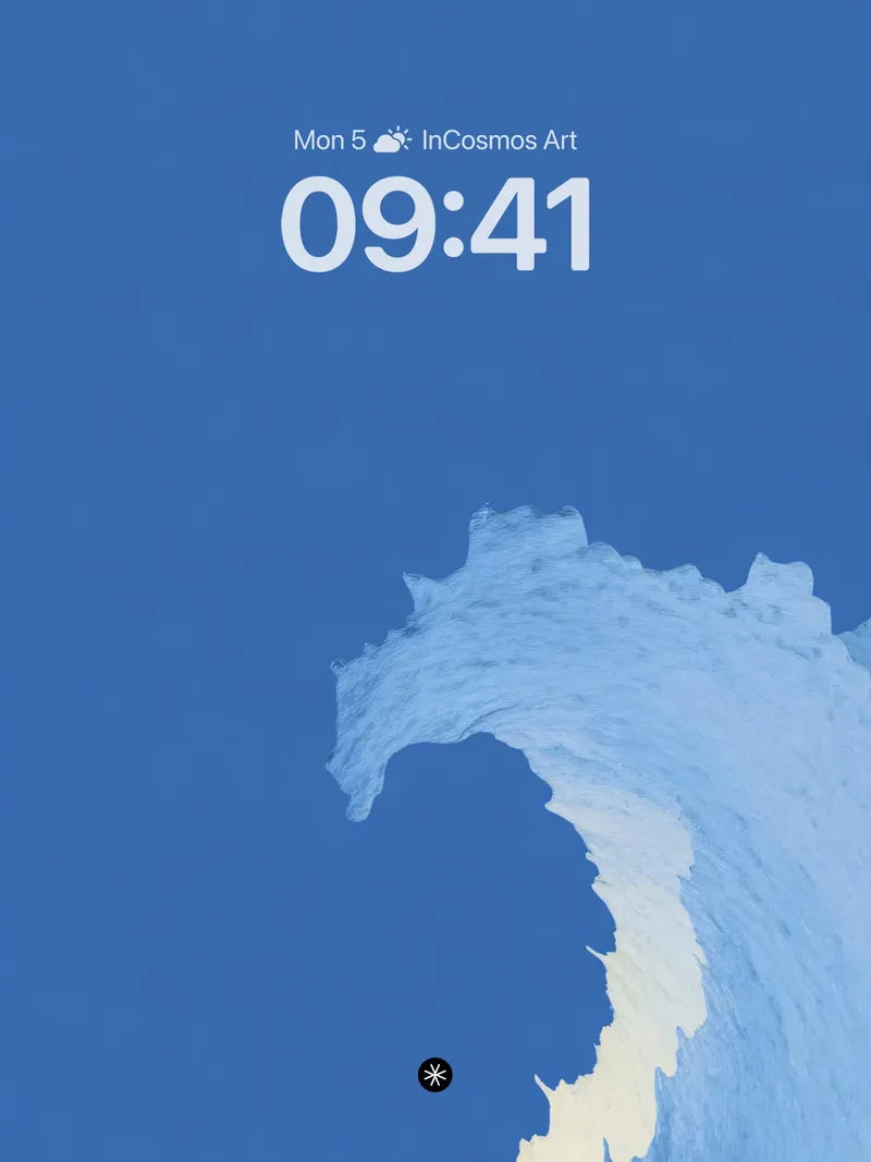 Abstract Blue Wave Wallpaper 4K for iPhone Lock Screen