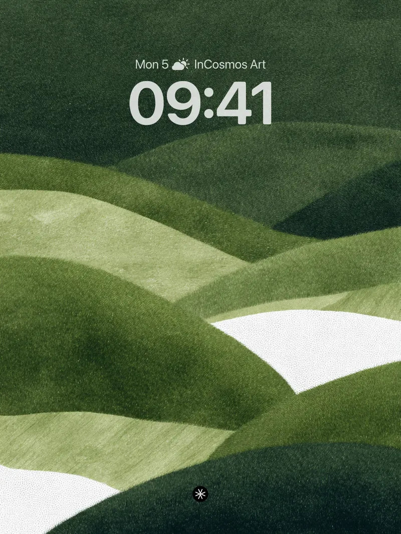 Tranquil Verdant Hills Wallpaper with Soft Gradient wallpaper for iPhone, iPad & Mac