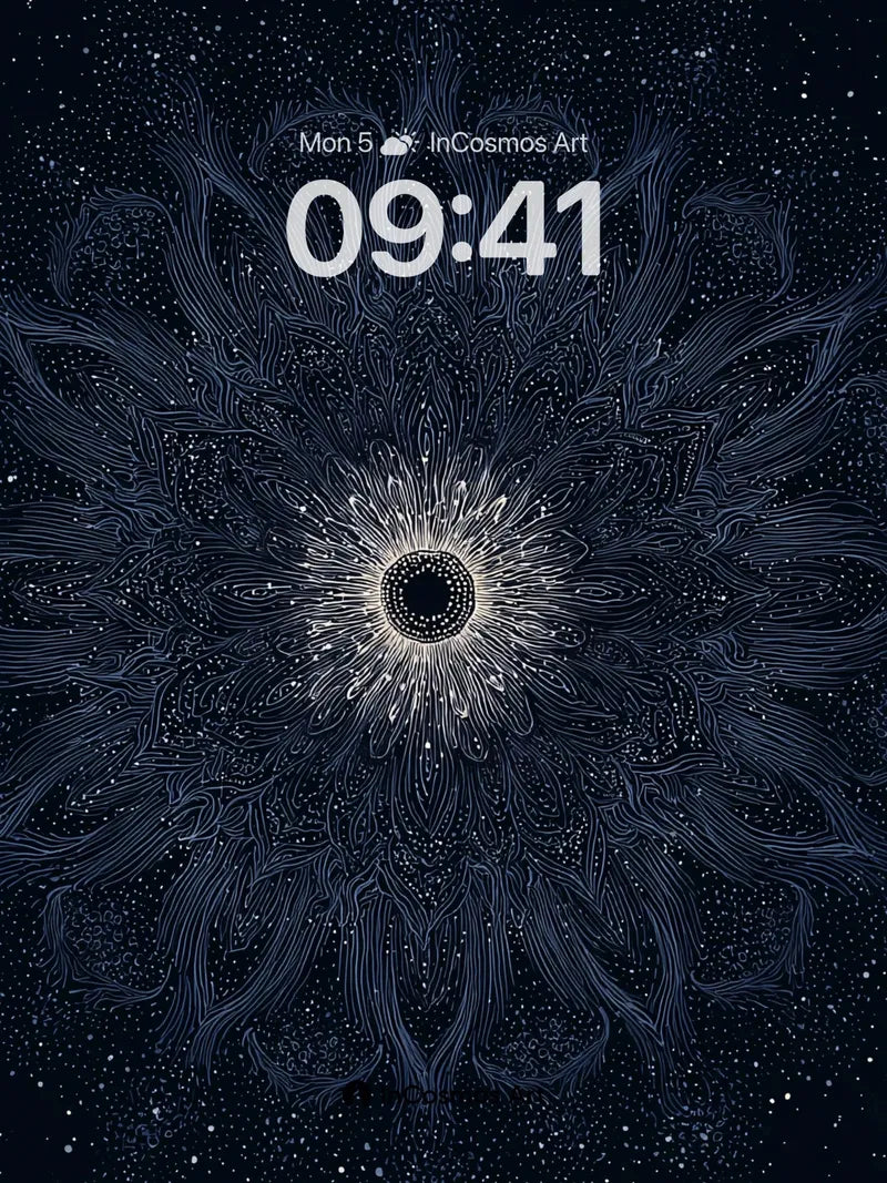 Cosmic Veil Wallpaper with Starlit Threads