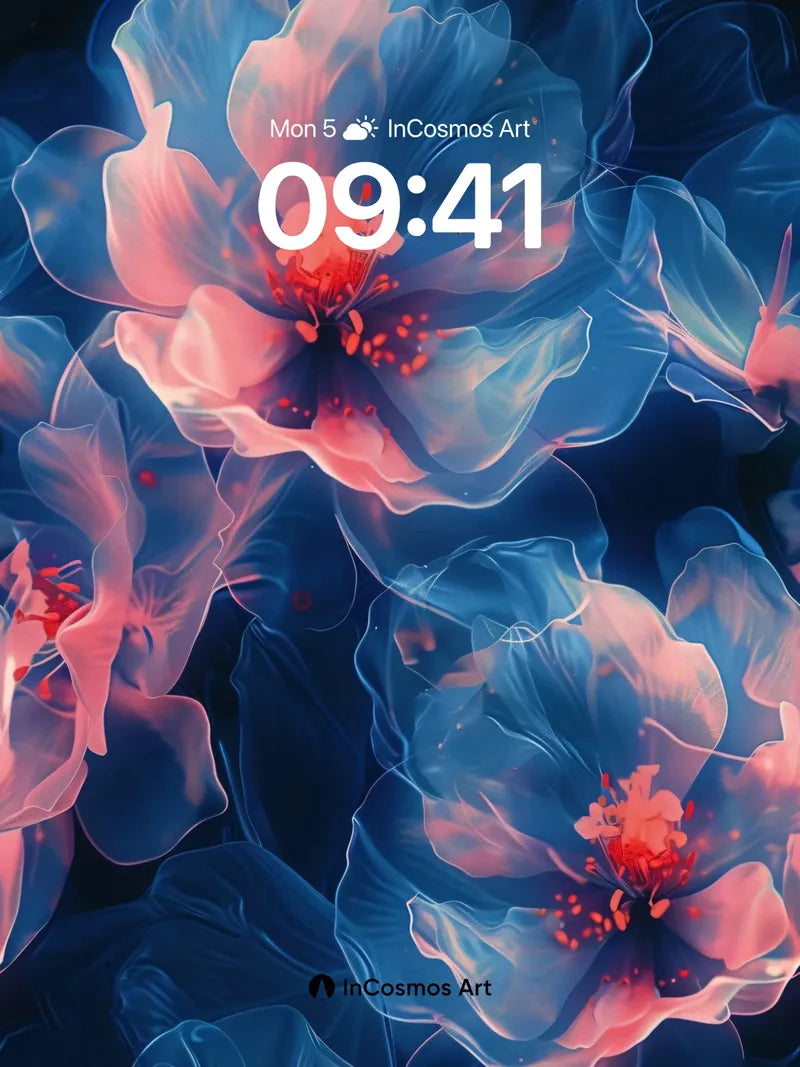 Luminous Bloom Wallpaper with Ethereal Petals