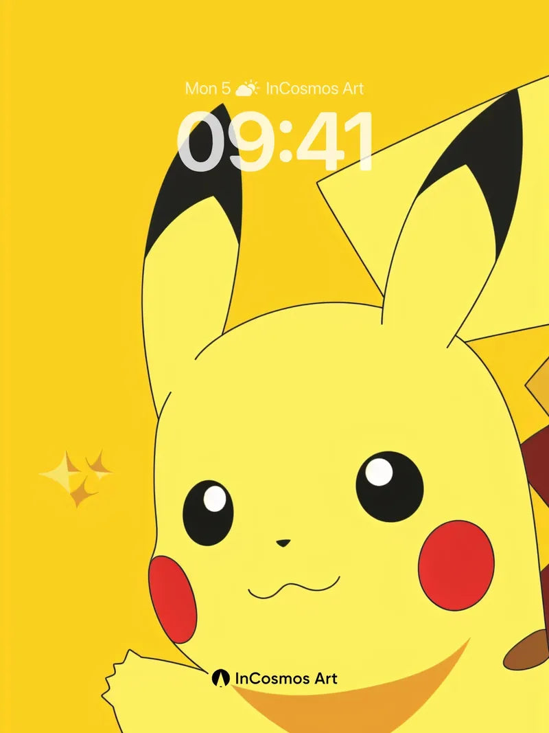 Playful Sparkle Wallpaper with Pikachu Charm wallpaper for iPhone, iPad & Mac
