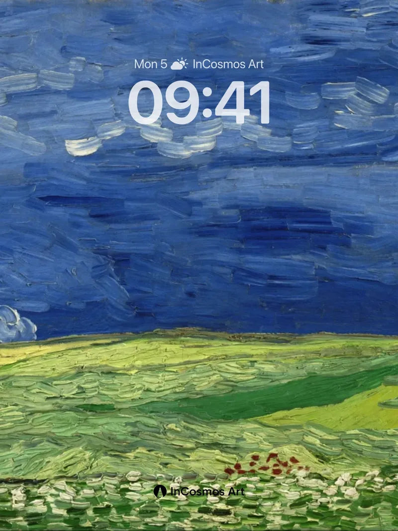 Storm-Whispered Fields Wallpaper with Van Gogh's Brush