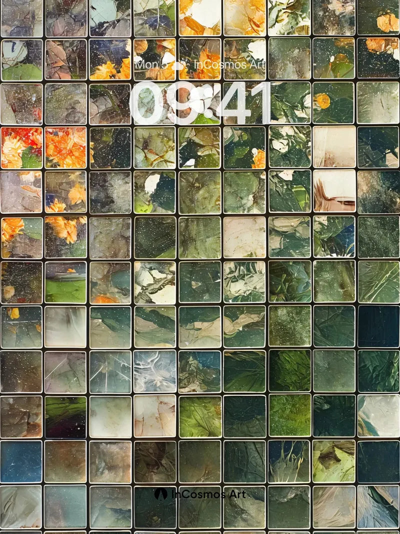 Whispering Tile Wallpaper with Fleeting Florals