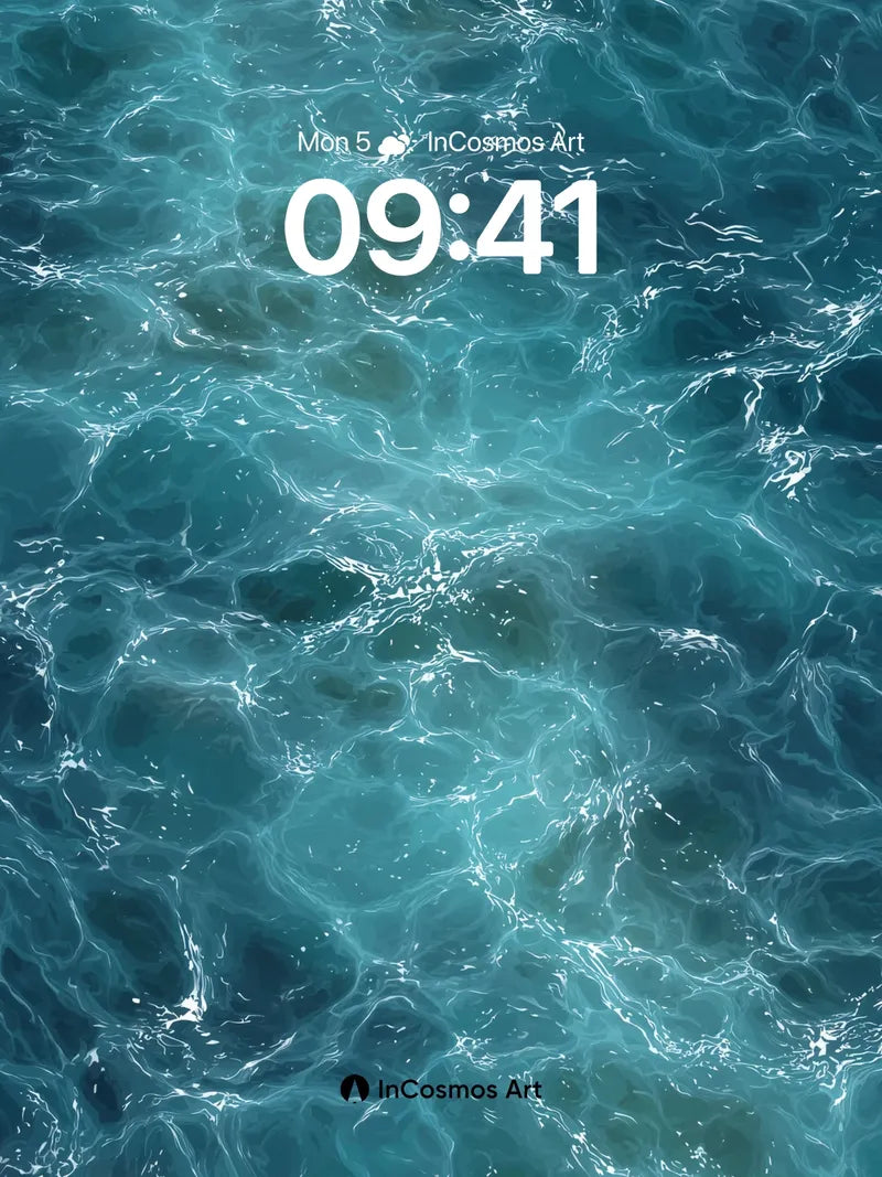 Azure Lattice Wallpaper with Liquid Light