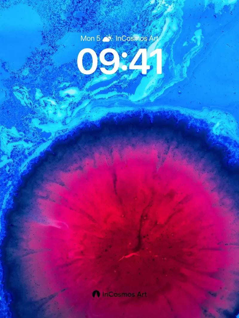 Crimson Abyss Wallpaper with Cosmic Veins