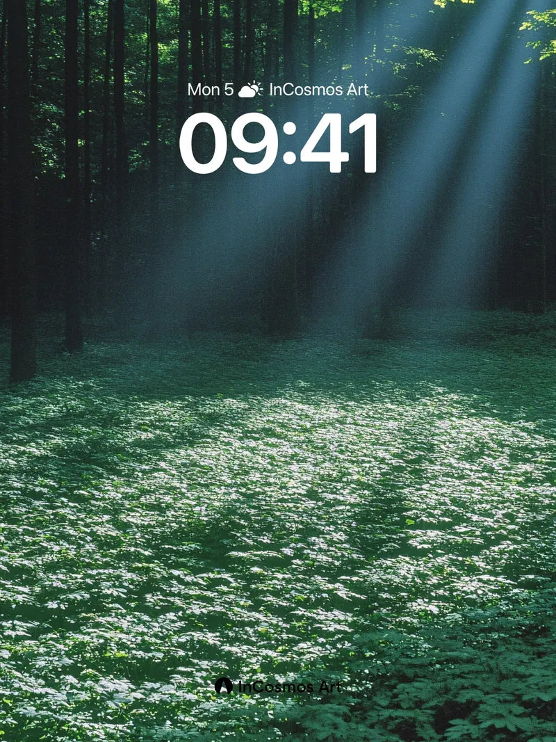 Serenity Beam Wallpaper with Forest Whispers