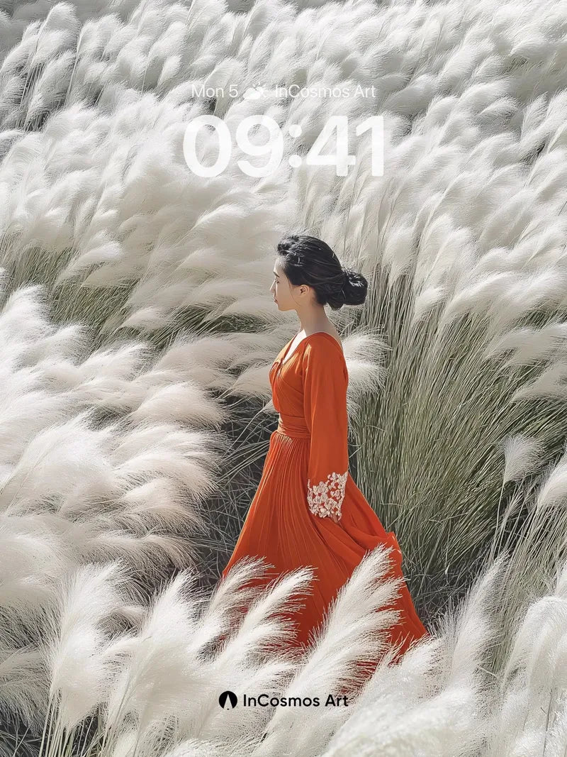 Silken Path Wallpaper with Whispering Grass