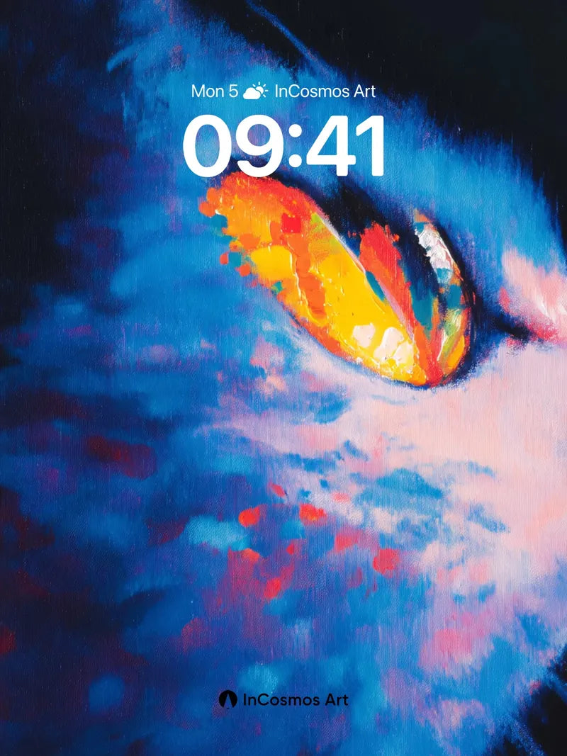 Electric Gaze Wallpaper with Neon Pupils