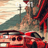 Crimson Drift Wallpaper with Temple Echoes wallpaper for iPhone, iPad & Mac