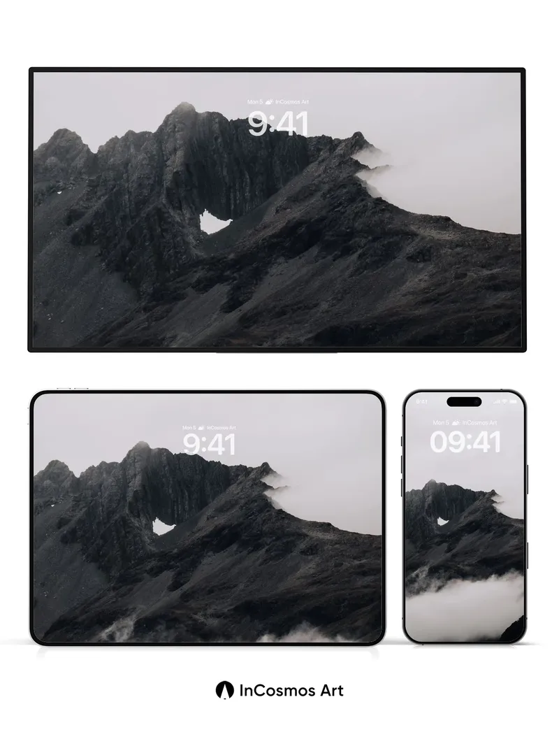 Stone Whisper Wallpaper with Cloud Veil