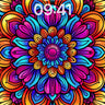 Radiant Mandala Wallpaper with Cosmic Petals wallpaper for iPhone, iPad & Mac