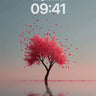 Serene Cherry Bloom Wallpaper with Floating Petals wallpaper for iPhone, iPad & Mac