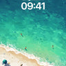 Turquoise Breath Wallpaper with Floating Solitude wallpaper for iPhone, iPad & Mac