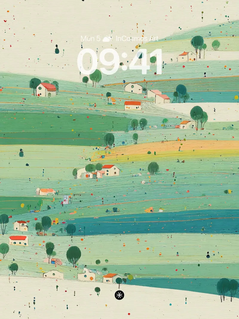 Pastoral Landscape Wallpaper 4K for iPhone Lock Screen wallpaper for iPhone, iPad & Mac