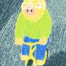 Playful Piglet Wallpaper with Crayon Texture wallpaper for iPhone, iPad & Mac