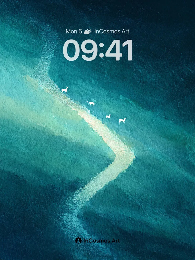 Serene Jade Pathway Wallpaper with Ethereal Glow wallpaper for iPhone, iPad & Mac