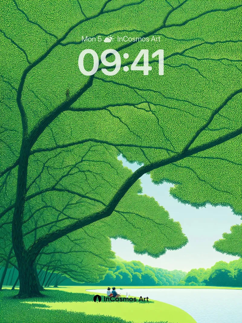 Serenity Grove Wallpaper with Whispering Canopy wallpaper for iPhone, iPad & Mac