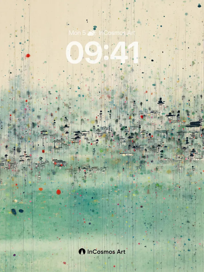 Quiet Rain on Glass Wallpaper with Soft Haze wallpaper for iPhone, iPad & Mac
