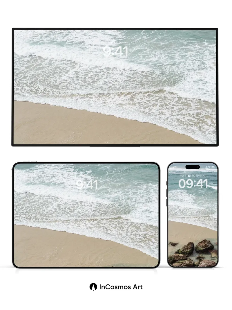 Serenity Shore Wallpaper with Whispering Waves