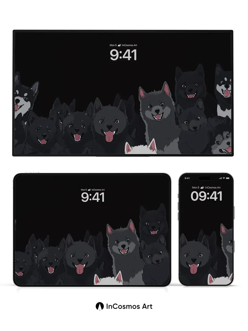 Shadow Pack Anime Wallpaper with Glowing Eyes