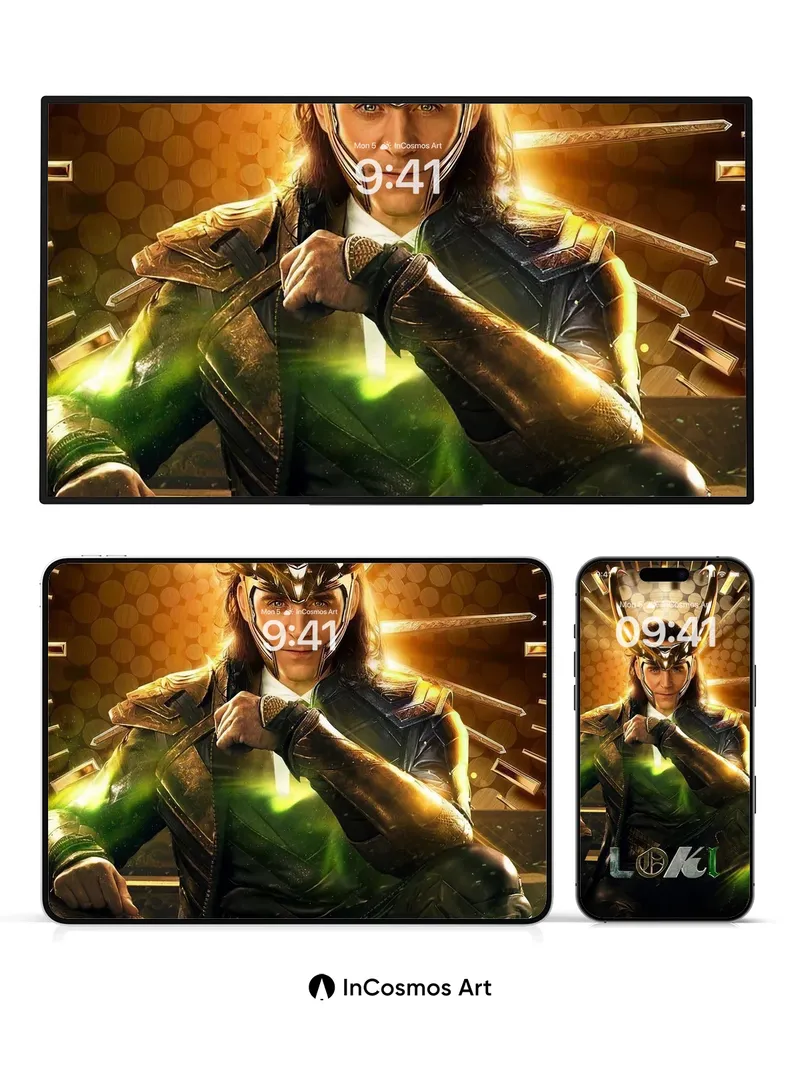 Golden Eclipse Wallpaper with Horned Majesty