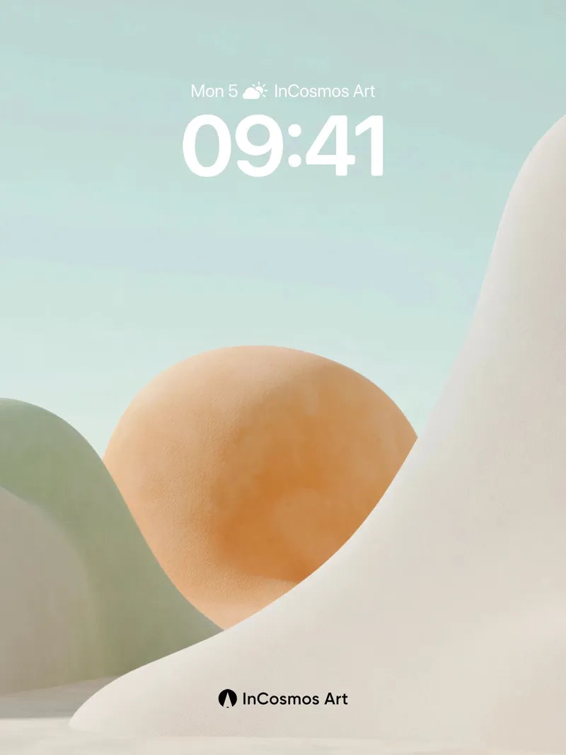 Serene Dune Wallpaper with Floating Orb
