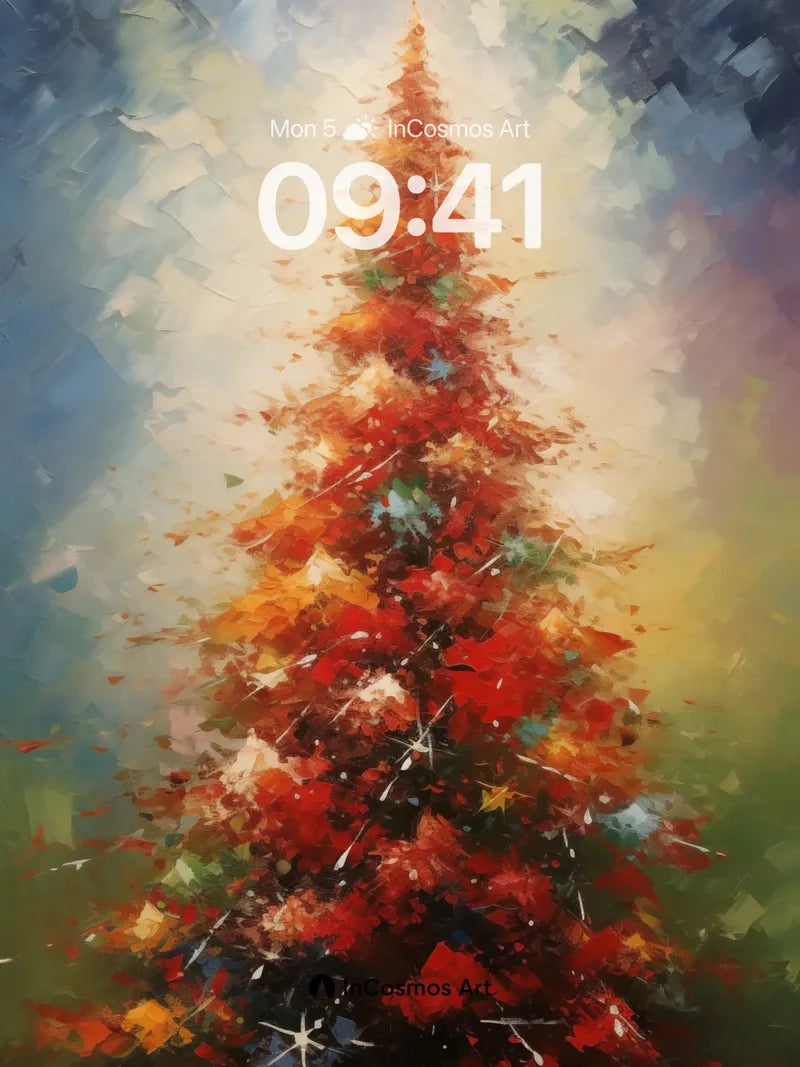 Starlit Ember Wallpaper with Crimson Canopy