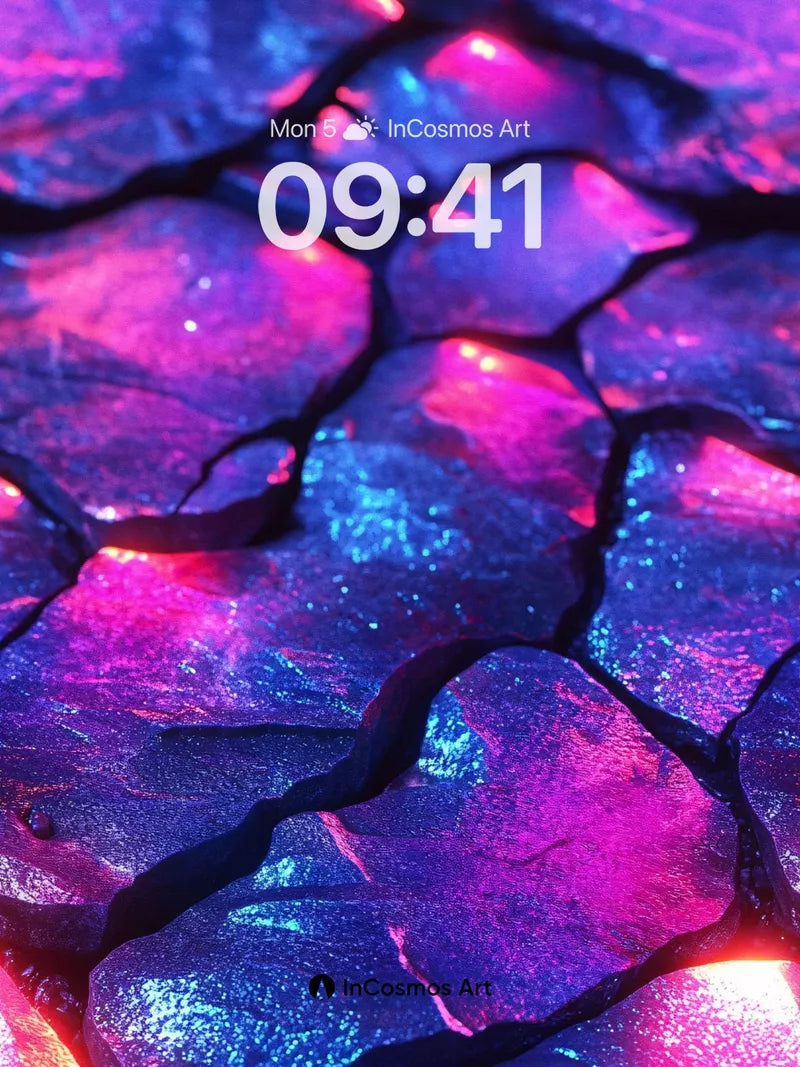 Neon Fracture Wallpaper with Cosmic Veins
